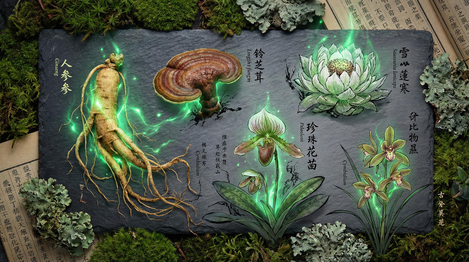 精神小妹植物视频-中药珍贵药材植物视频演示